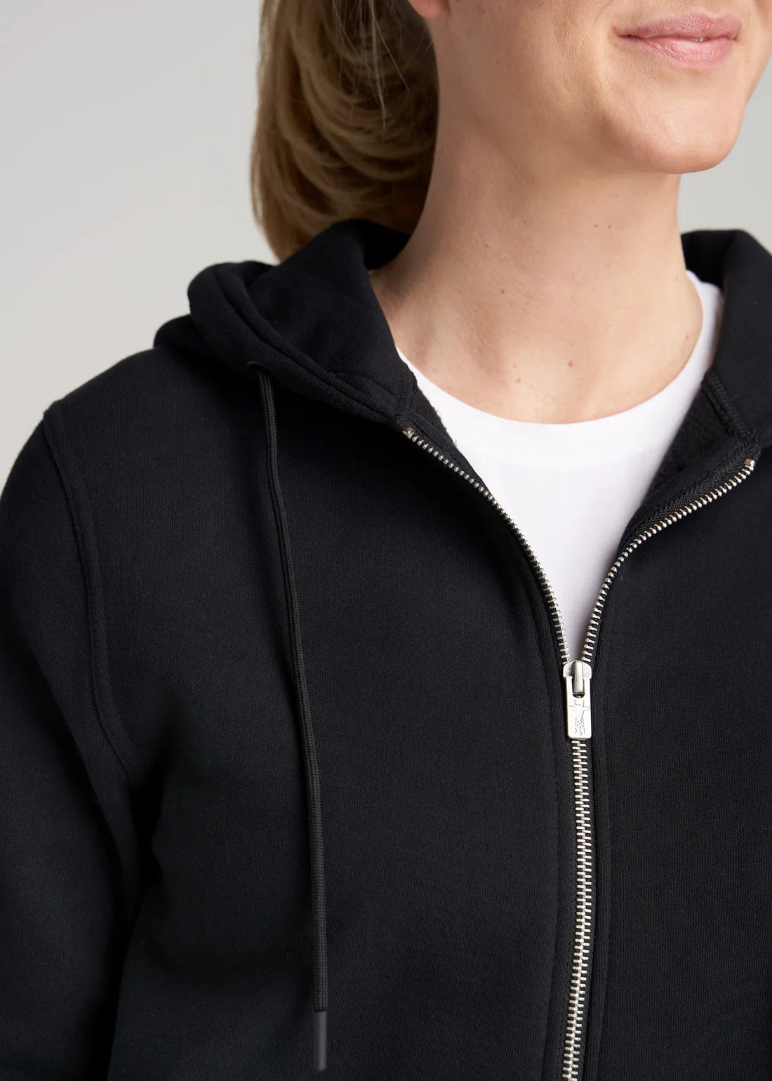 Ideology Women's Zip Front Fleece Hoodie Black Size Small