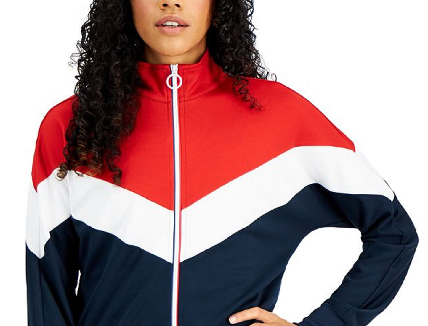 ID Ideology Women's Colorblocked Jacket Blue Size Large