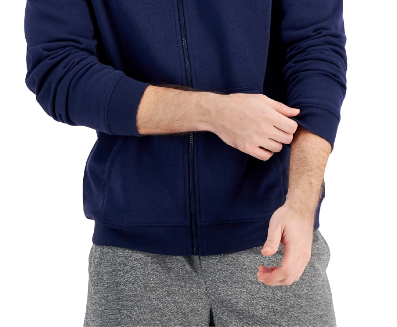 ID Ideology Men's Regular Fit Solid Full Zip Hoodie Blue Size XXX-Large