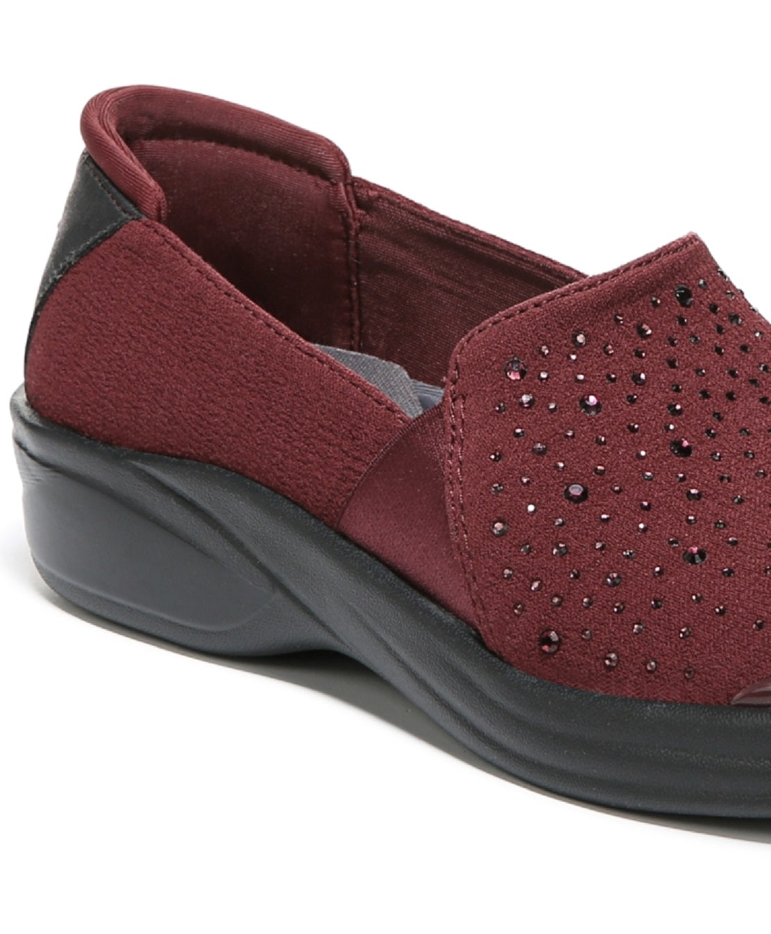 Bzees Women's Poppyseed Rhinestone Slip On Shoes Red Size 6 M