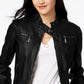 Jou Jou Junior's Faux Fur Lined Moto Jacket Black Size X-Small