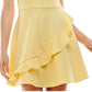 Speechless Junior's Ruffle Trim Dress Yellow Size X-Small