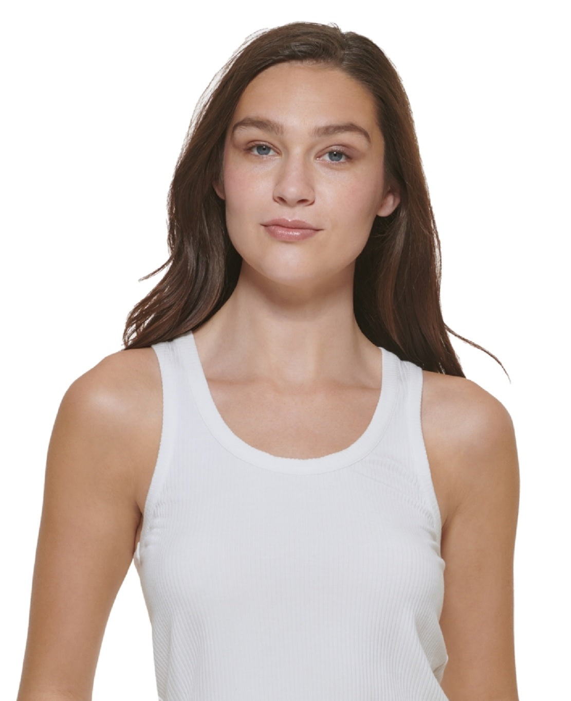DKNY Women's Ribbed Tank Top White Size Small