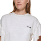 DKNY Women's Cropped Flutter Sleeve T-Shirt Brown Size Medium