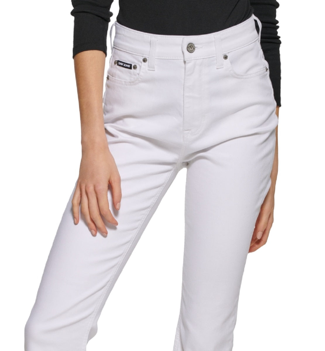 DKNY Women's Boerum High Rise Flare Leg Jeans White Size 31