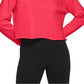 DKNY Women's Metallic Logo Cropped Sweatshirt Pink Size X-Large