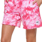 DKNY Women's Tie Dyed Shorts Pink Size Medium