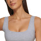 DKNY Women's Outline Logo Elastic Bralette Gray Size Large
