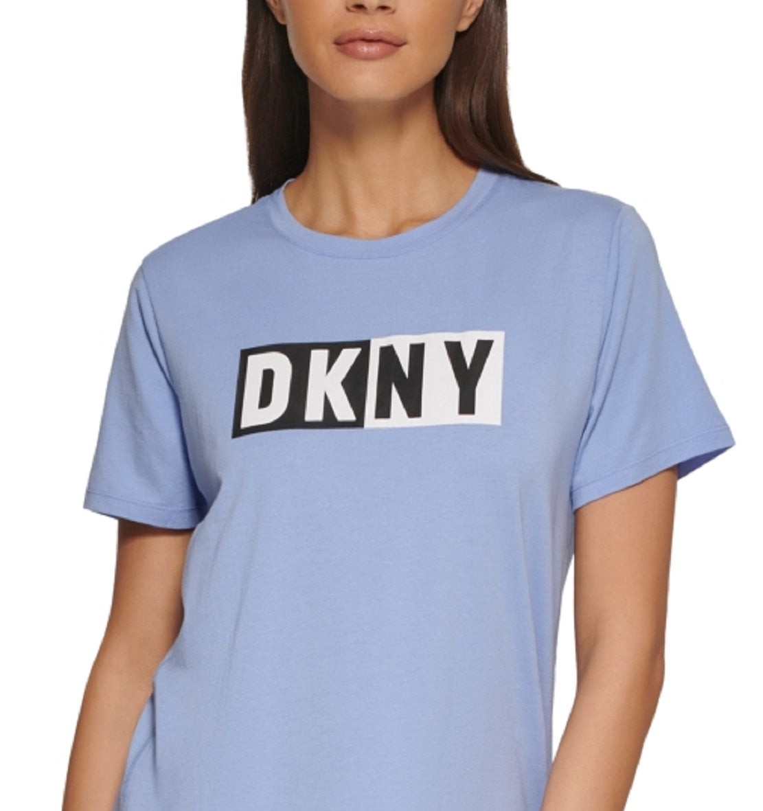 DKNY Women's Logo T-Shirt Blue Size Medium