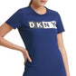 DKNY Women's Cotton Logo T-Shirt Dress Blue Size X-Large