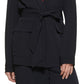 DKNY Women's Utility Belted Blazer Blue Size Medium