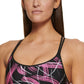 DKNY Women's Electric Shock Printed Sports Bra Pink Size X-Large