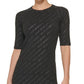 DKNY Women's Icon Logo Print Dress Black Size X-Large