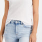 Jamie & Layla Women's Scoop Neck Cap Sleeve T-Shirt White Size Petite X-Large