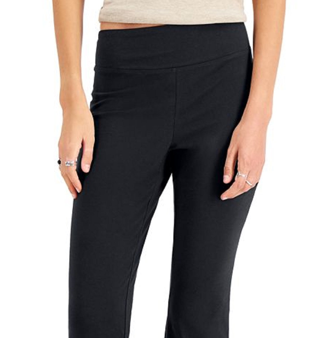Style & Co Women's Yoga Bootcut Leggings Black Size Petite Large