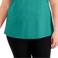 ID Ideology Women's Rapidry V Neck Performance T-Shirt Green Size 1X