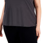 ID Ideology Women's Birdseye Mesh T Shirt Gray Size 3X