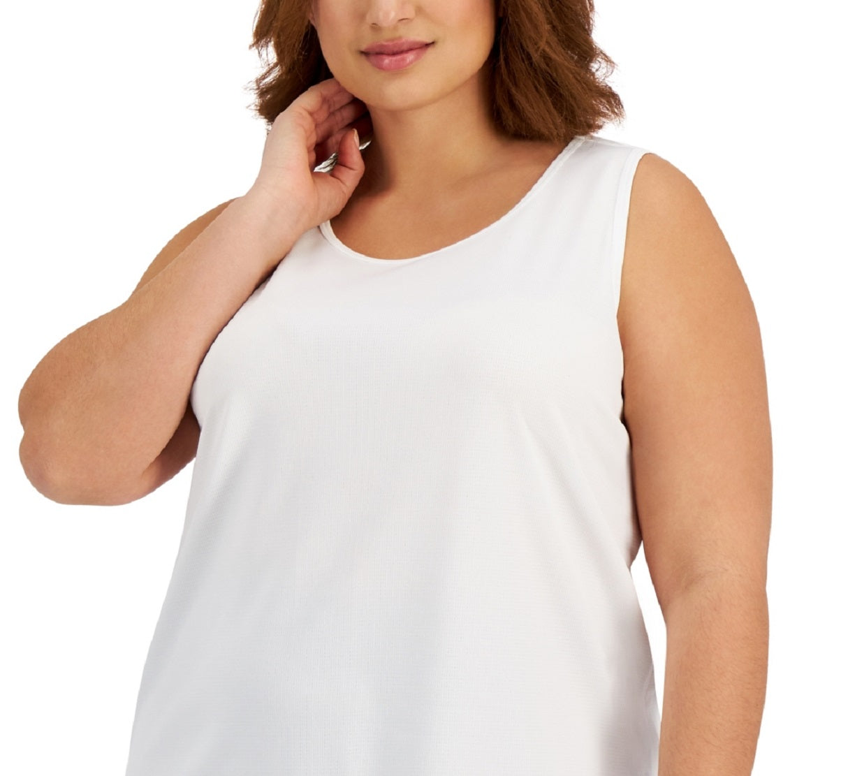ID Ideology Women's Birdseye Mesh Tank Top White Size 3X