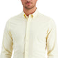 Club Room Men's Slim Fit 4 Way Stretch Solid Dress Shirt Yellow Size Large