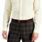 Club Room Men's Slim Fit 4 Way Stretch Solid Dress Shirt Yellow Size Large