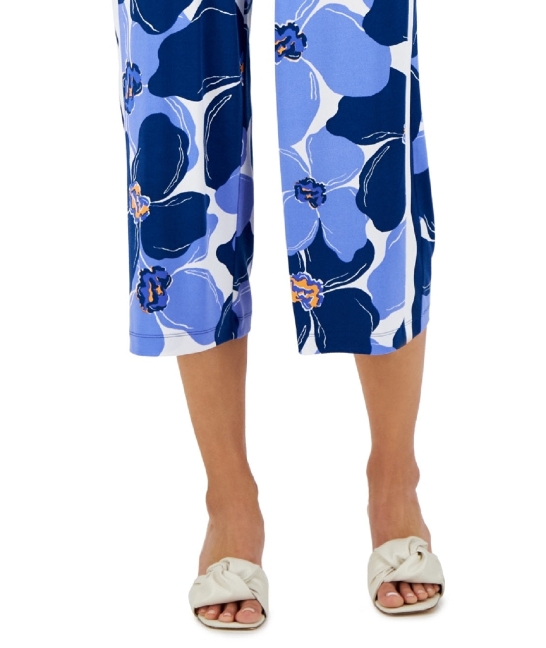 JM Collection Women's Floral Print Lounge Pants Blue Size X-Large