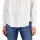 Style & Co Women's Split Neck Popover Blouse White Size X-Large