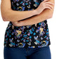 Karen Scott Women's Hatched Meadow Henley Top Black Size X-Large