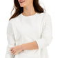 Karen Scott Women's Cotton High Low Sweatshirt White Size X-Large