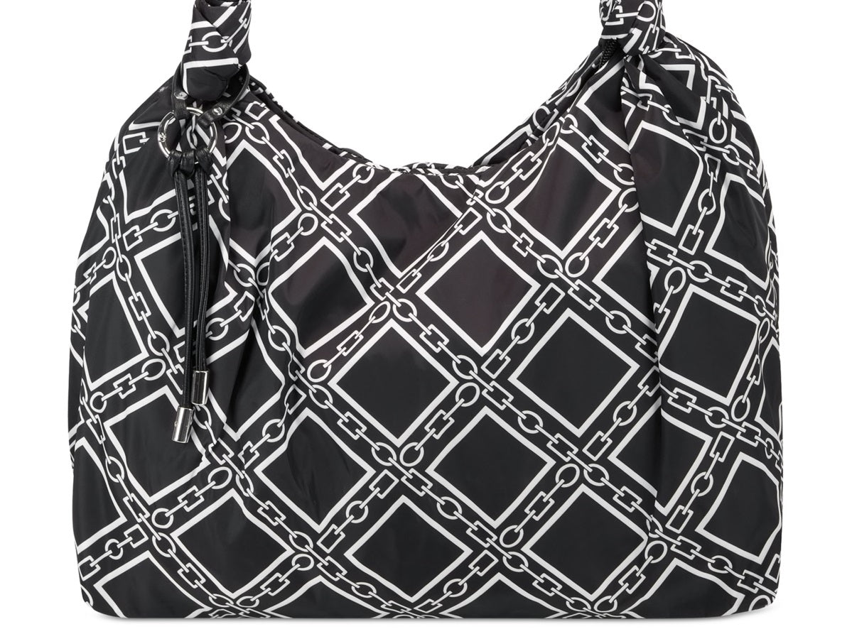 INC International Concepts Women's Nosida Soft Nylon Tote Bag Black Size Regular
