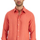Club Room Men's Linen Shirt Orange