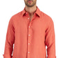 Club Room Men's Linen Shirt Orange Size Large