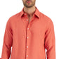 Club Room Men's Linen Shirt Orange