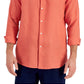 Club Room Men's Linen Shirt Orange