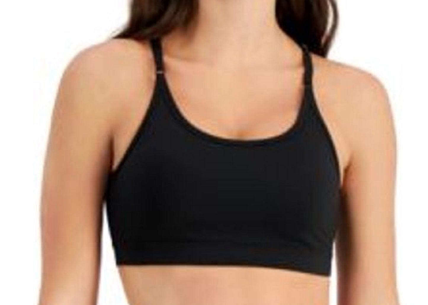 ID Ideology Women's Solid Low Impact Bra Black Size Small