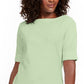 Karen Scott Women's Cotton Boat Neck Top Green Size X-Large