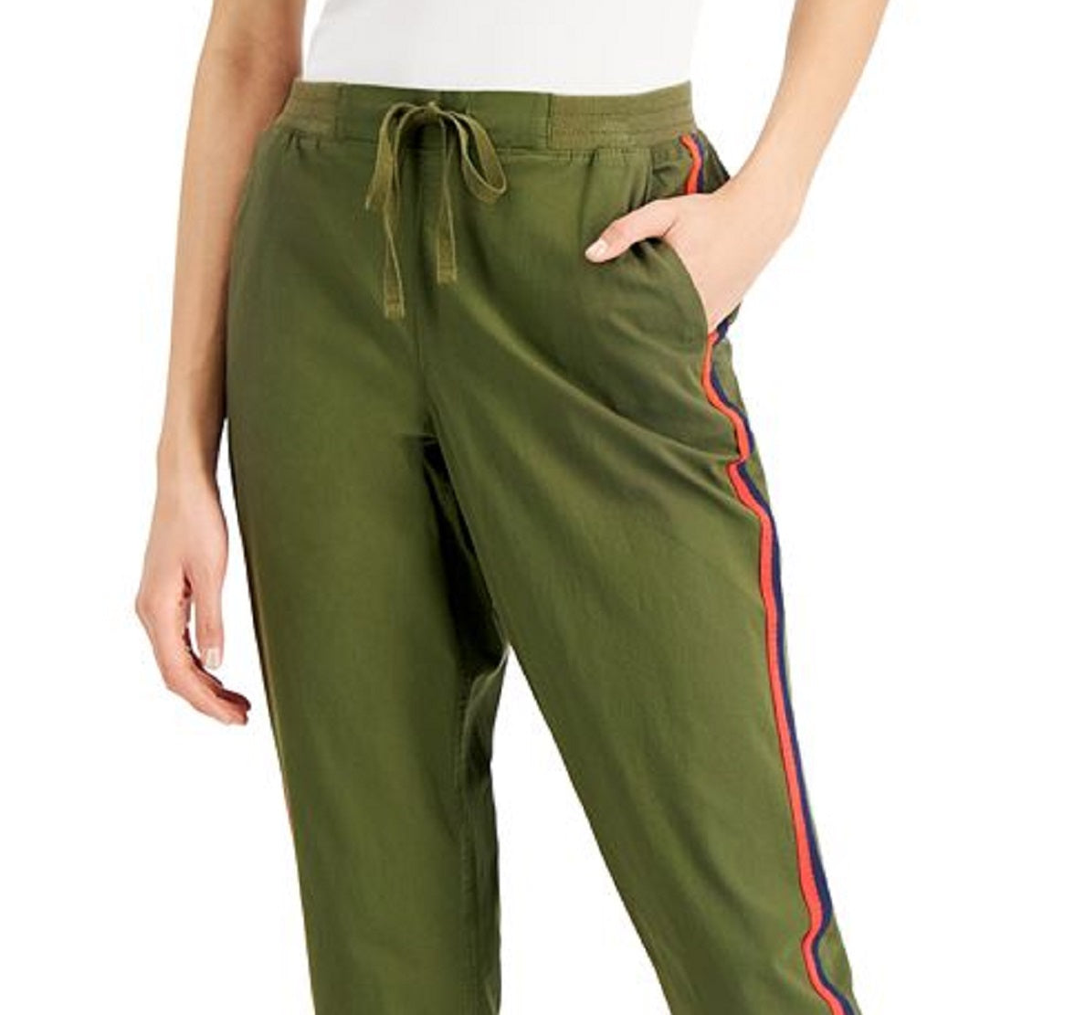 Style & Co Women's Pull On Cuffed Pants Green Size Large