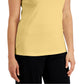 Karen Scott Women's Cotton Crisscross Tank Top Yellow Size Small