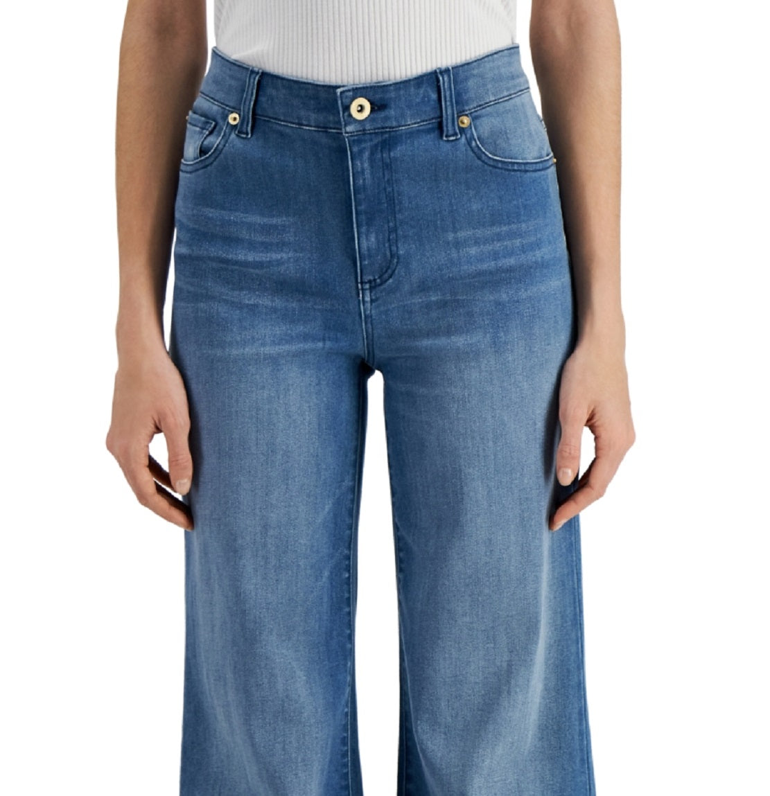 Inc International Concepts Women's High-Rise Wide-Leg Jean Blue Size 12