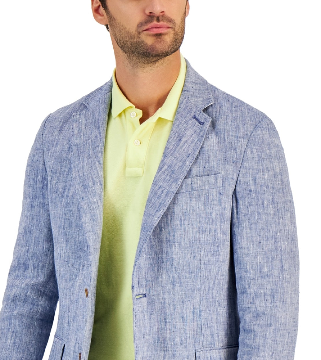 Club Room Men's 100% Linen Blazer Blue Size Small