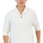 Club Room Men's Shawl Collar Sprilite Fleece Sweater White Size Large