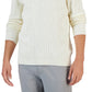 Alfani Men's Ribbed Marble Crewneck Sweater White Size X-Large