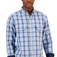 Club Room Men's Double Faced Woven Long Sleeve Shirt Blue Size X-Large
