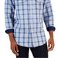 Club Room Men's Double Faced Woven Long Sleeve Shirt Blue Size X-Large