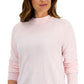 Karen Scott Women's Mock Neck Zip Back Sweater Pink Size Petite Small