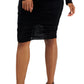 INC International Concepts Women's V Neck Ruched Mesh Dress Black Size X-Large