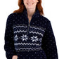 Style & Co Women's Quarter Zip Fleece Sweater Blue Size X-Small