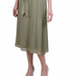 NY Collection Women's Short Sleeve Belted Swiss Dot Dress Green Size Petite Large