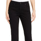Charter Club Women's Lexington Tummy Control Straight Leg Jeans Short Black Size 6