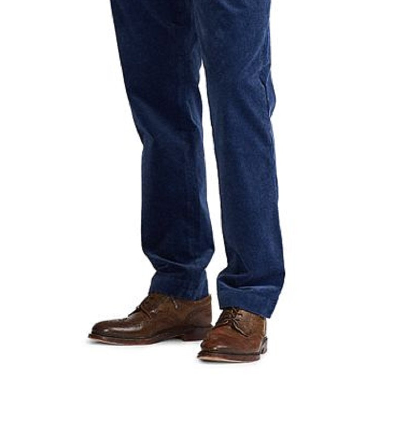 Ralph Lauren Men's Stretch Classic Fit Corduroy Pants Blue Size 36