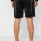 Fila Men's Arc Classic Fit Stretch Velour Logo Shorts Black Size Large